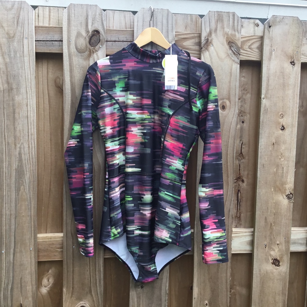 New worn!-SPF 50 Axesea rash guard one piece swimsuit
